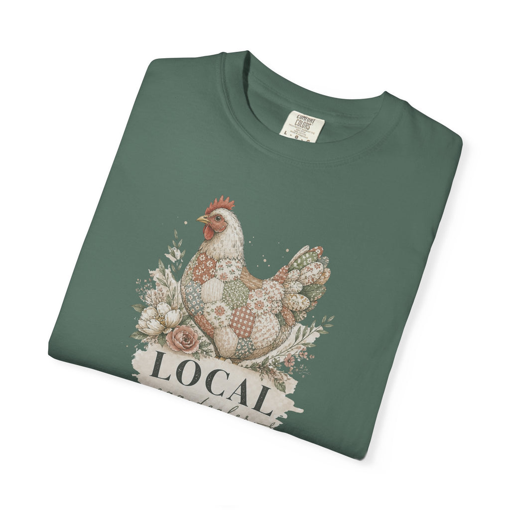 Local Egg Dealer Chicken T-Shirt — Farmhouse Hen Graphic Tee