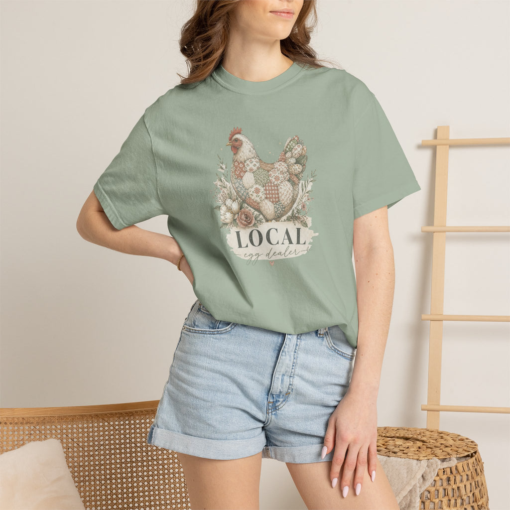 Local Egg Dealer Chicken T-Shirt — Farmhouse Hen Graphic Tee
