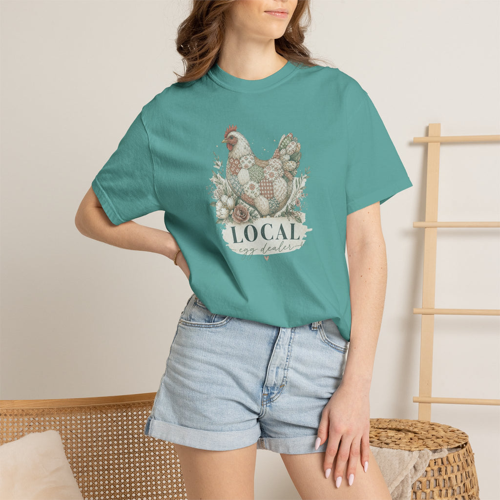 Local Egg Dealer Chicken T-Shirt — Farmhouse Hen Graphic Tee