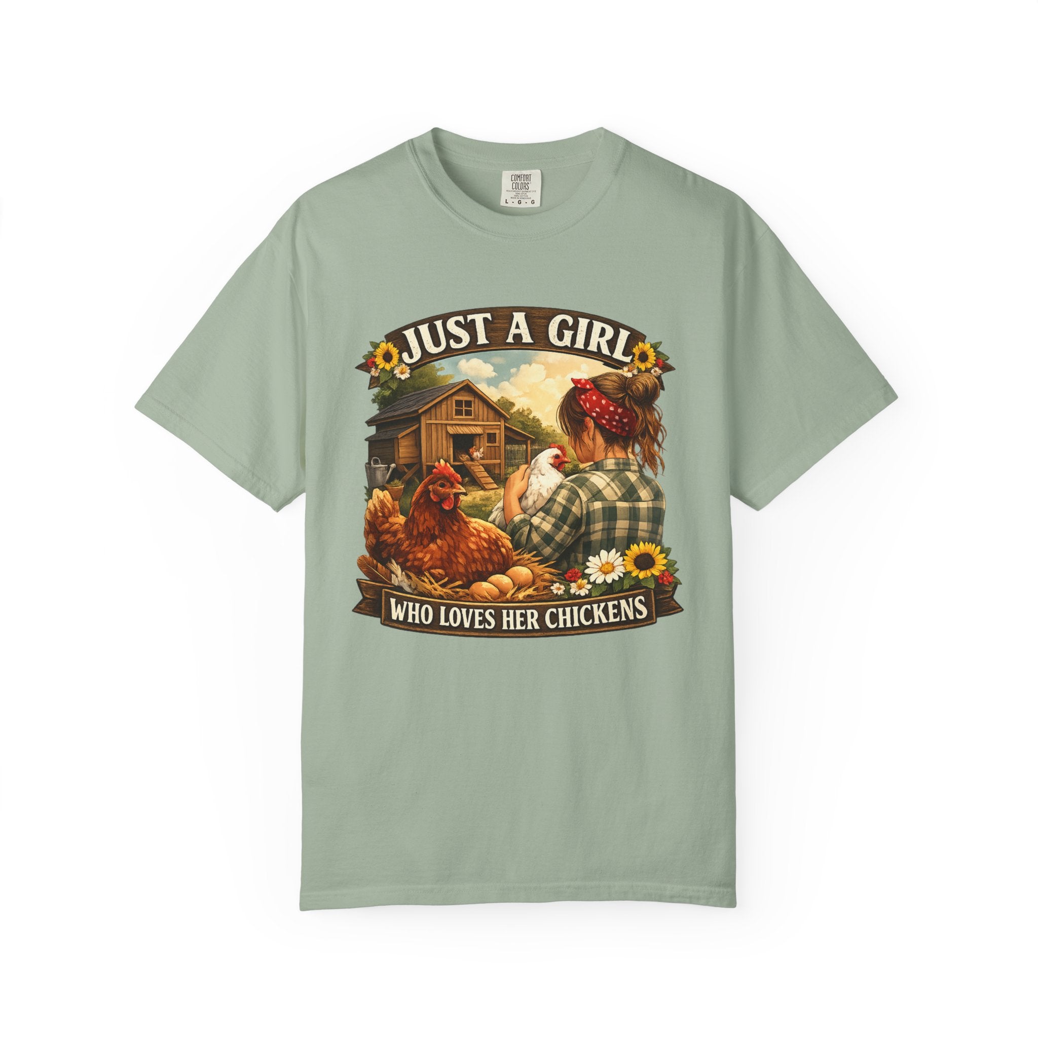 Just A Girl Who Loves Her Chickens T-Shirt — Farm Life Hen Lover Tee
